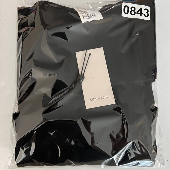 Cinq A Sept NWT Womens 8 Black Midi Cutout Dress Straps Side Zippers Bodycon - Picture 16 of 16